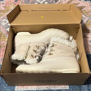 Sperry Off-White Winter Boots